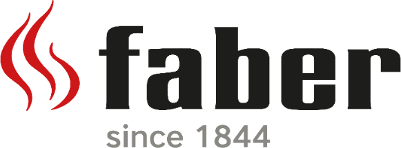 Faber logo - elektrische haarden en waterdamphaarden sinds 1844